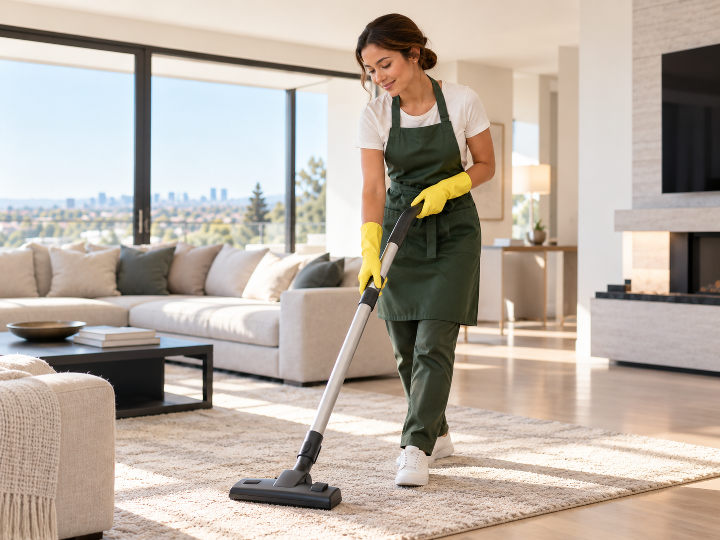Fernivelle cleaning service photograph showing professional residential cleaning